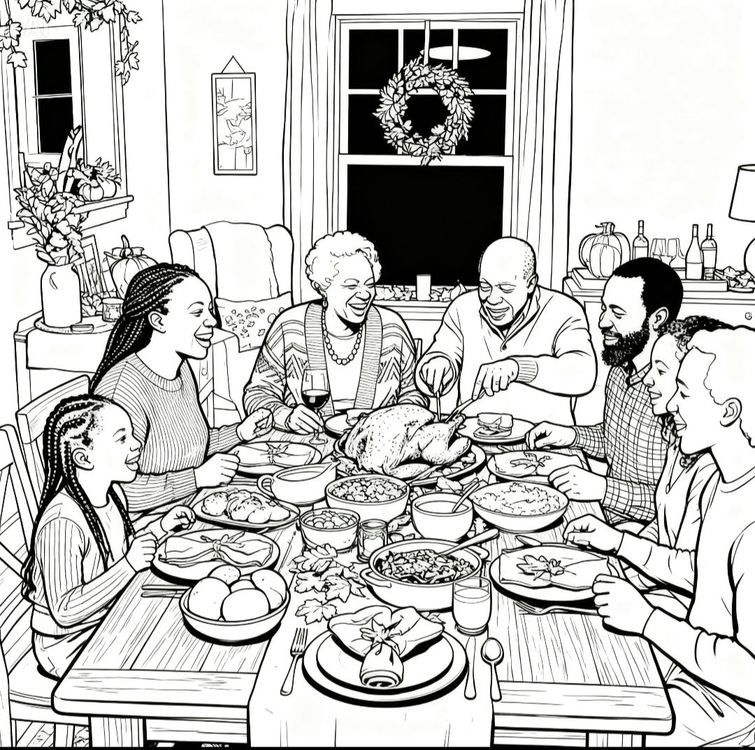 Family Themed Personalized Coloring Book - 20 Pages