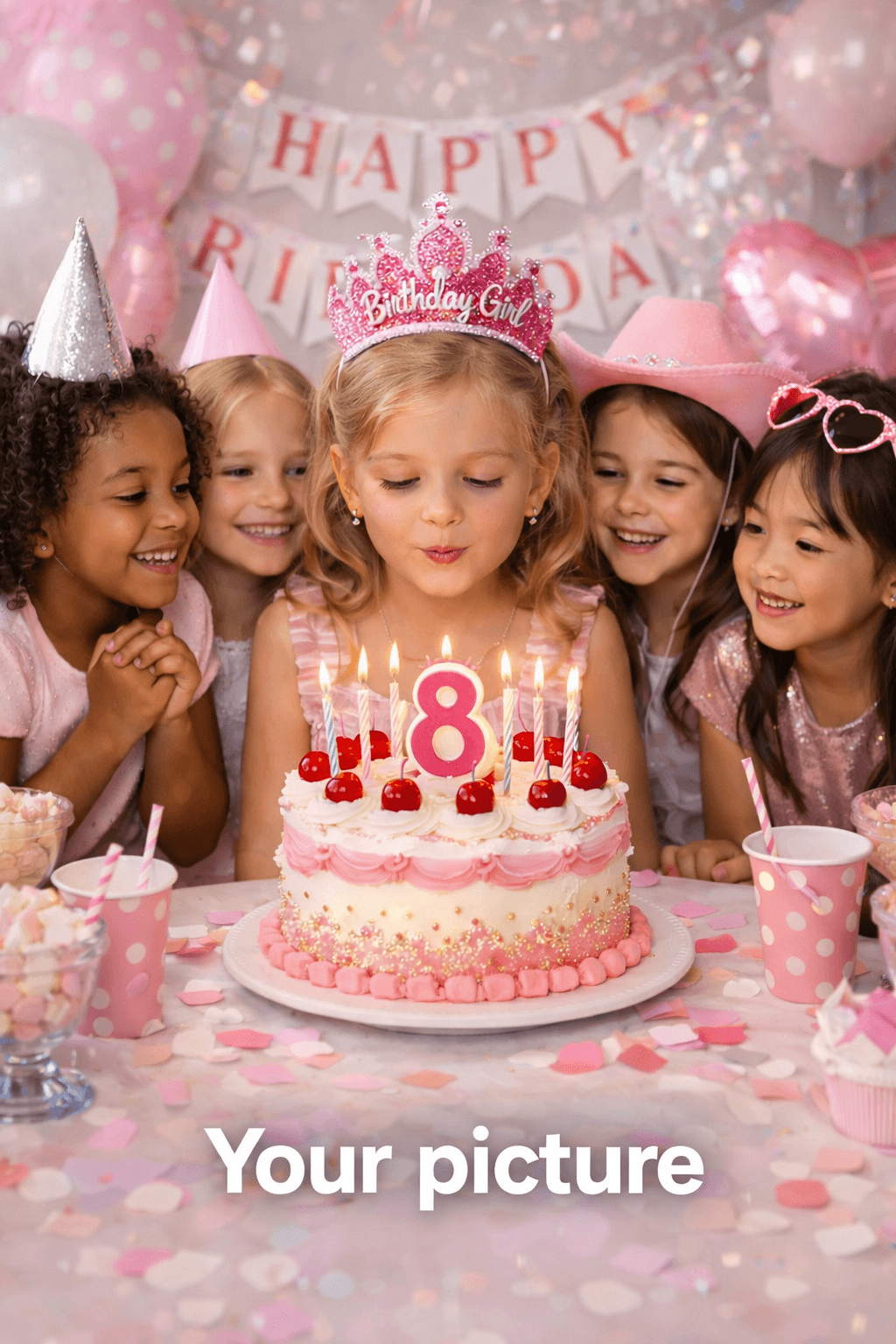 Birthdays-Themed Personalized Coloring Book 20 Pages