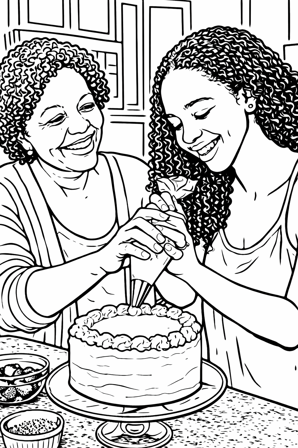 Family Themed Personalized Coloring Book - 20 Pages