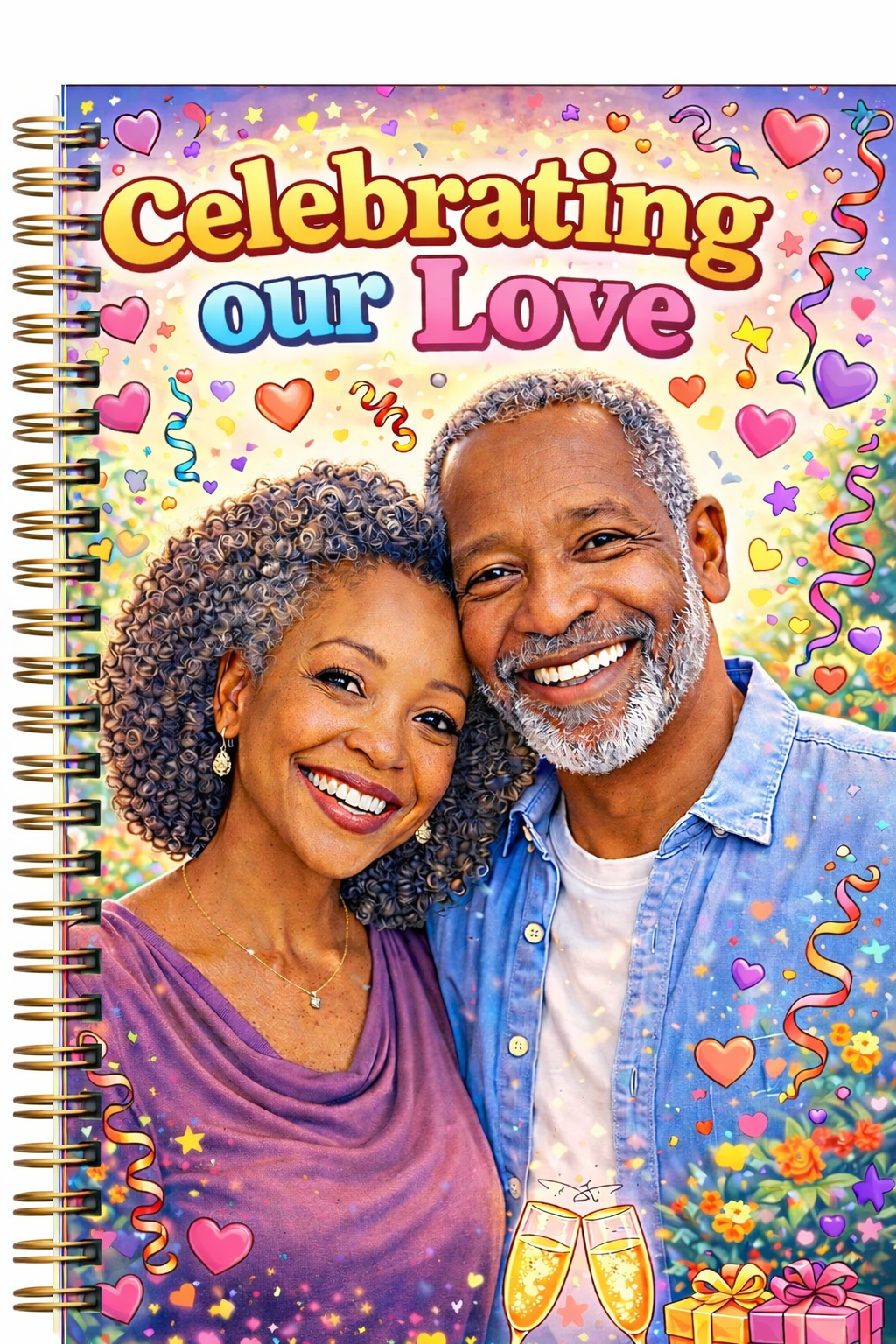 Couple Themed Personalized Coloring Book - 20 Pages