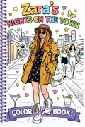 Out on the Town Themed Personalized Coloring Book - 20 Pages