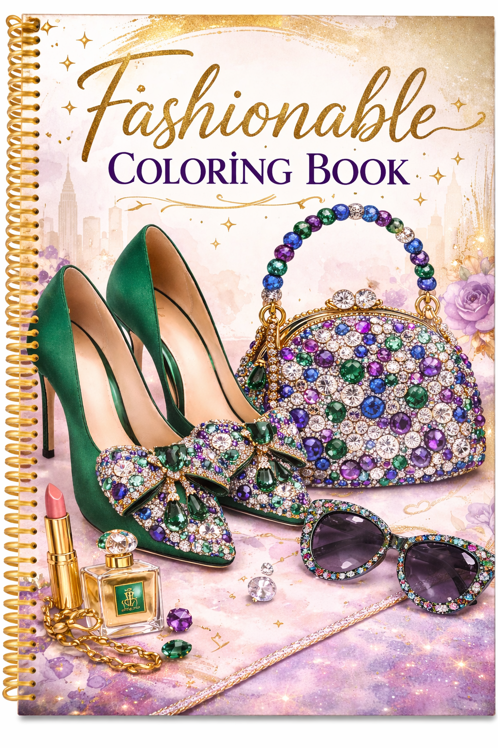 Fashion Themed Personalized Coloring Book - 20 Pages