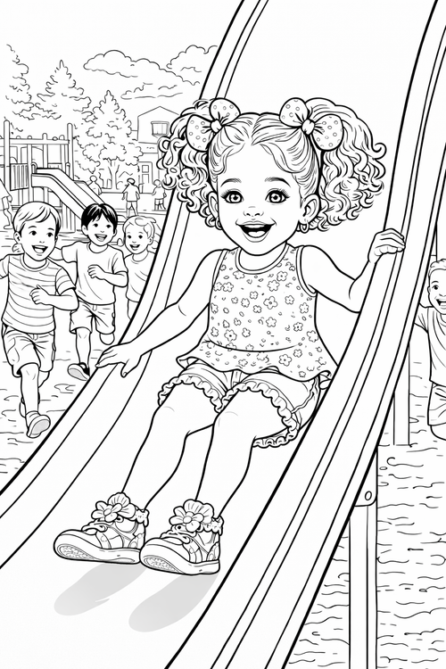 A School Days Themed Personalized Coloring Book - 20 Pages