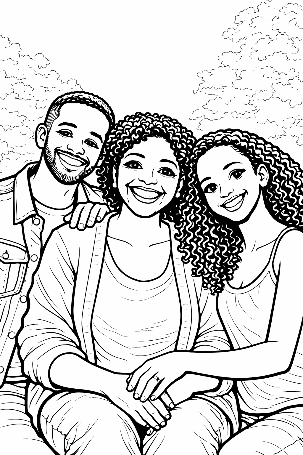 Family Themed Personalized Coloring Book - 20 Pages