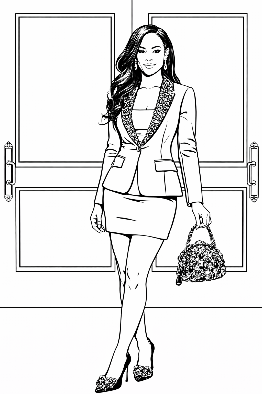 Fashion Themed Personalized Coloring Book - 20 Pages
