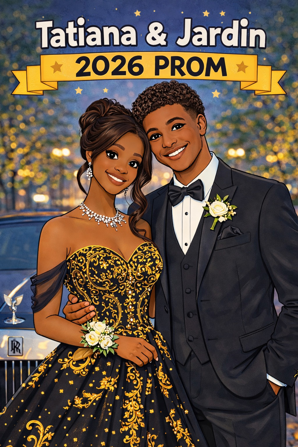 Couple Themed Personalized Coloring Book - 20 Pages