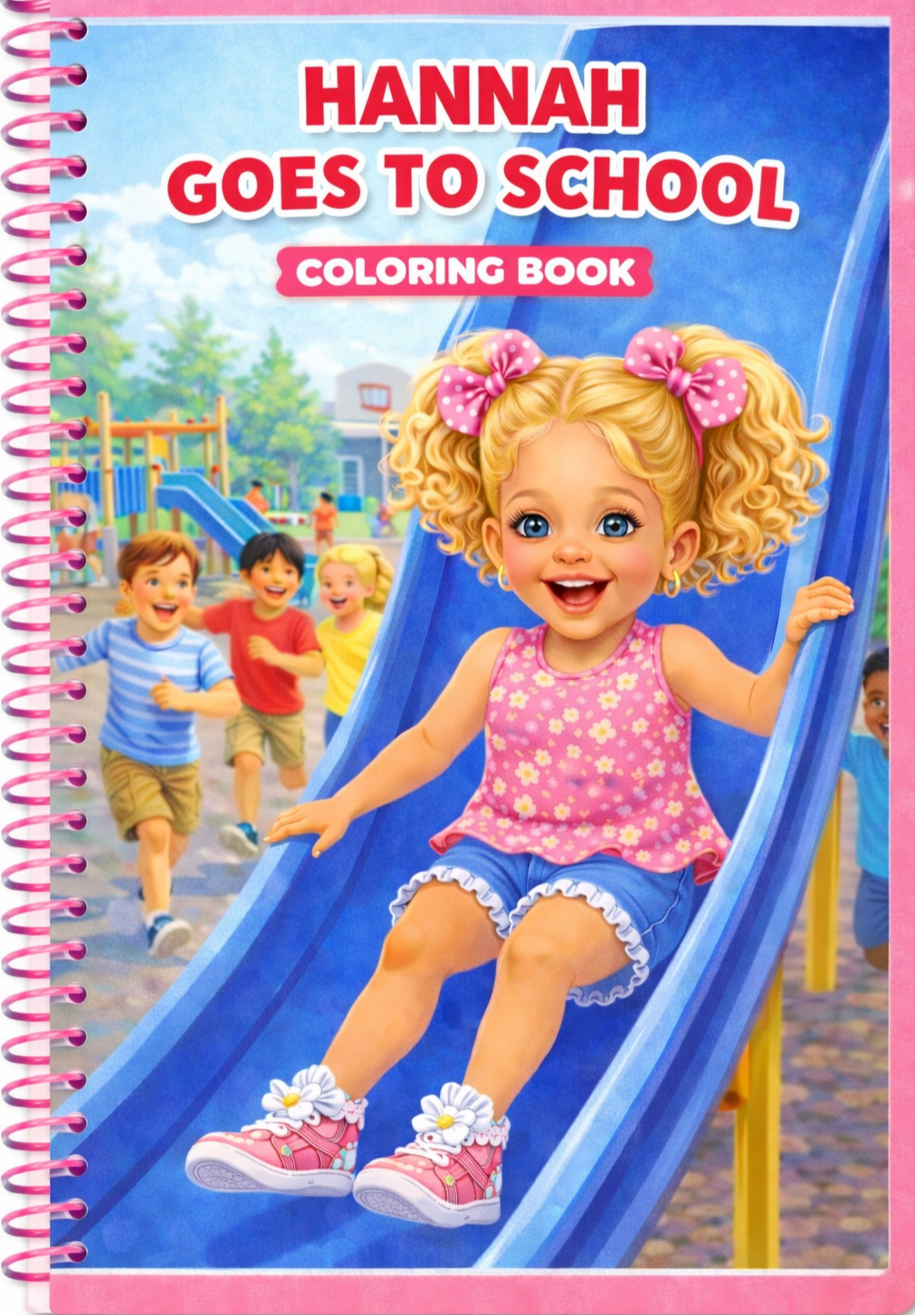 A School Days Themed Personalized Coloring Book - 20 Pages