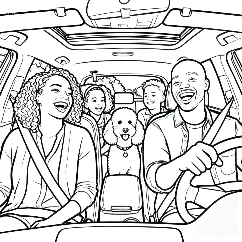 Family Themed Personalized Coloring Book - 20 Pages