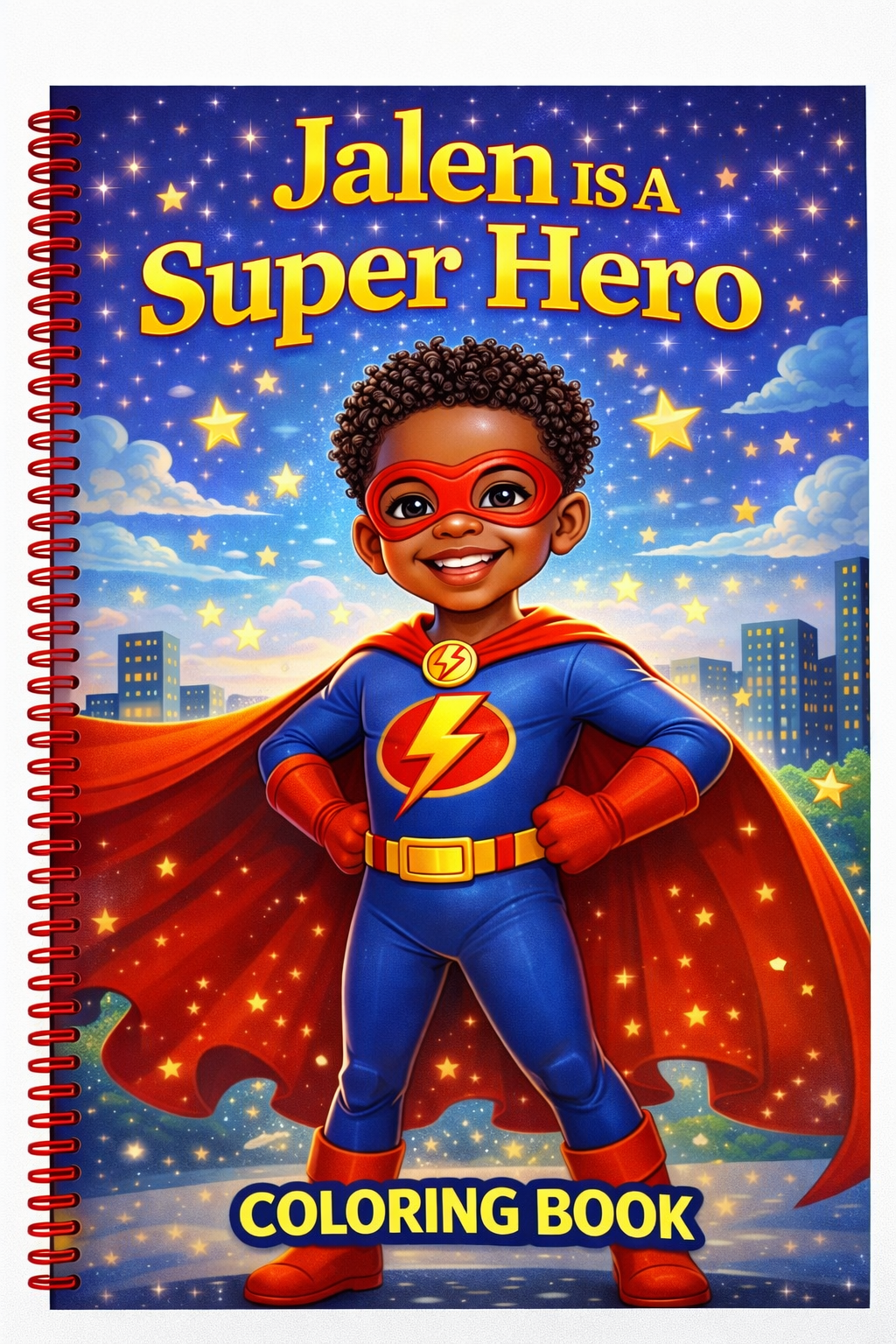 Superhero Themed Personalized Coloring Book - 20 Pages