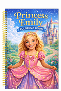 Princess Themed Personalized Coloring Book - 20 Pages