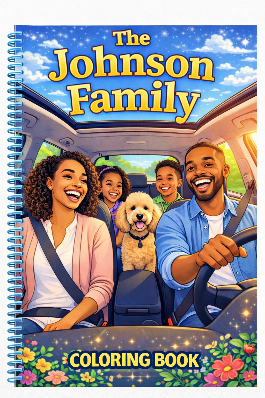 Family Themed Personalized Coloring Book - 20 Pages