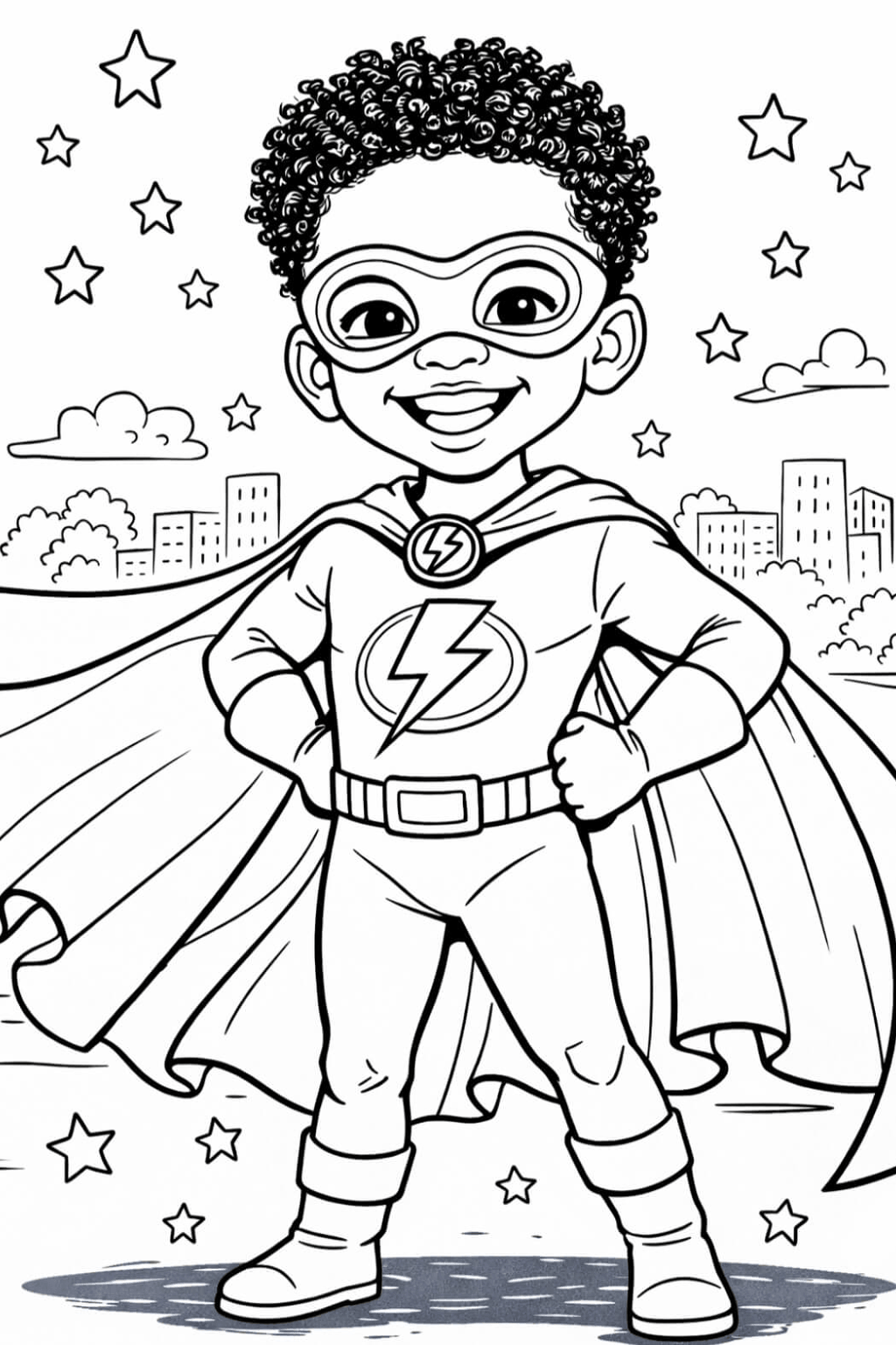 Superhero Themed Personalized Coloring Book - 20 Pages